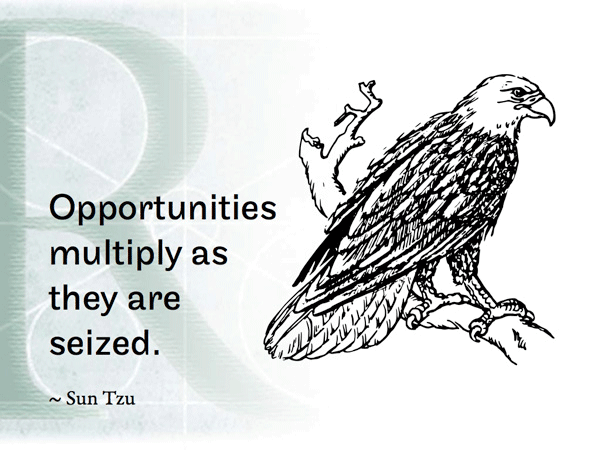 Opportunities multiply as they are seized. ~ Sun Tzu